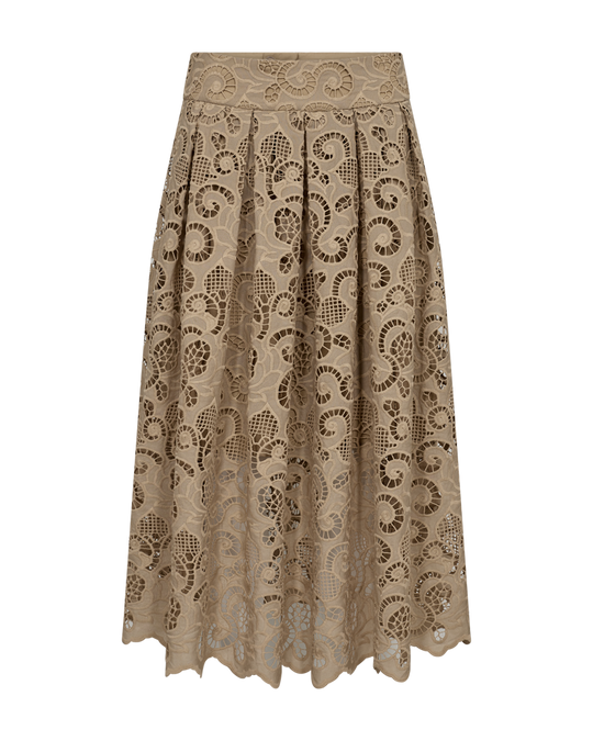 CMLANLY - ROCK MIT SPITZE IN BEIGE