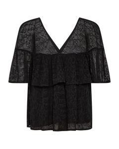 CMEA - SPITZENBLUSE IN SCHWARZ