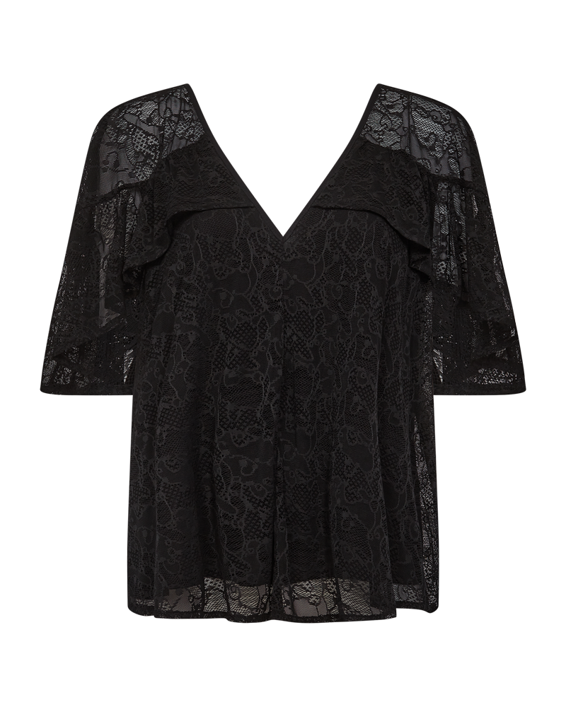 CMEA - SPITZENBLUSE IN SCHWARZ