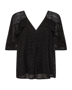 CMEA - SPITZENBLUSE IN SCHWARZ