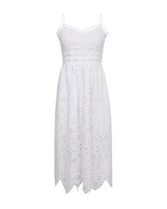 CMGIA – KLEID MIT SPITZE IN WEISS