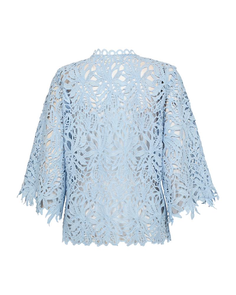 CMMALUKY – HEMD MIT ALLOVER-SPITZE IN BLAU