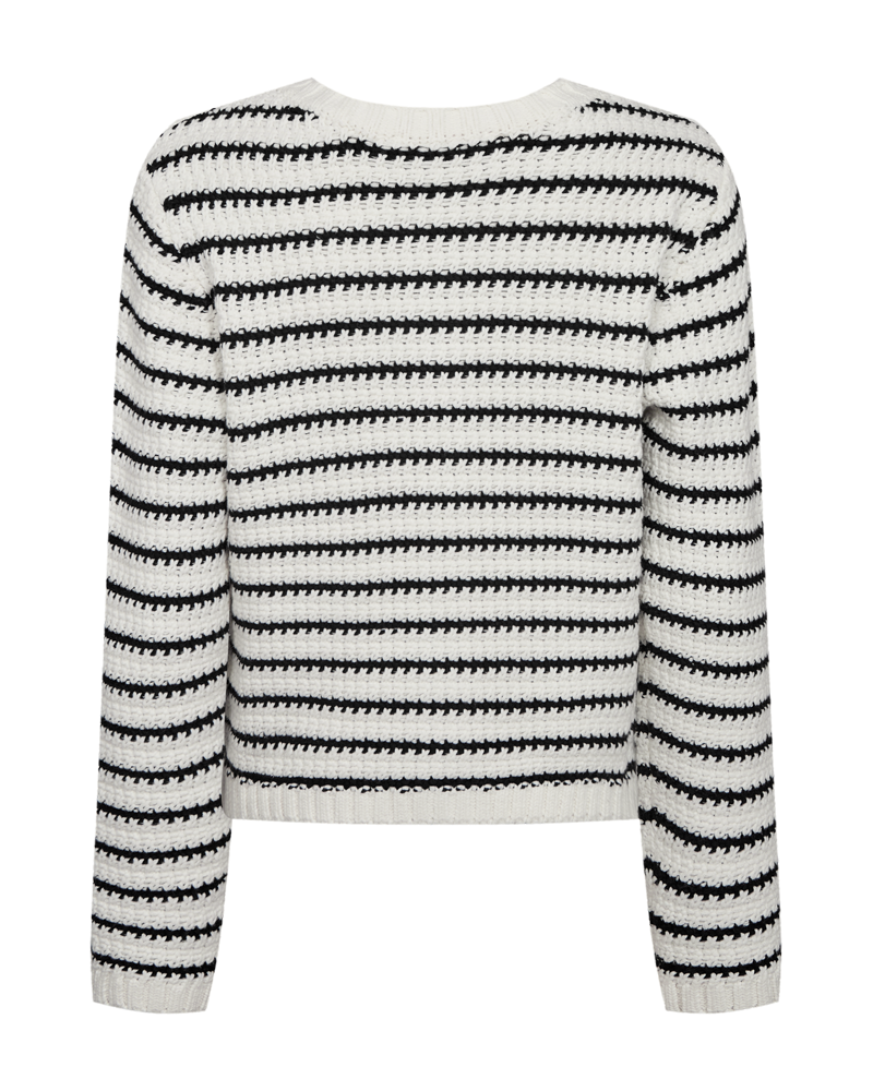 CMCOTTON - CARDIGAN IN WOLLWEISS UND SCHWARZ