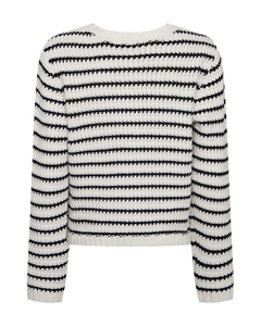 CMCOTTON - CARDIGAN IN WOLLWEISS UND SCHWARZ