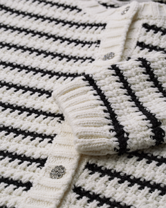 CMCOTTON - CARDIGAN IN WOLLWEISS UND SCHWARZ