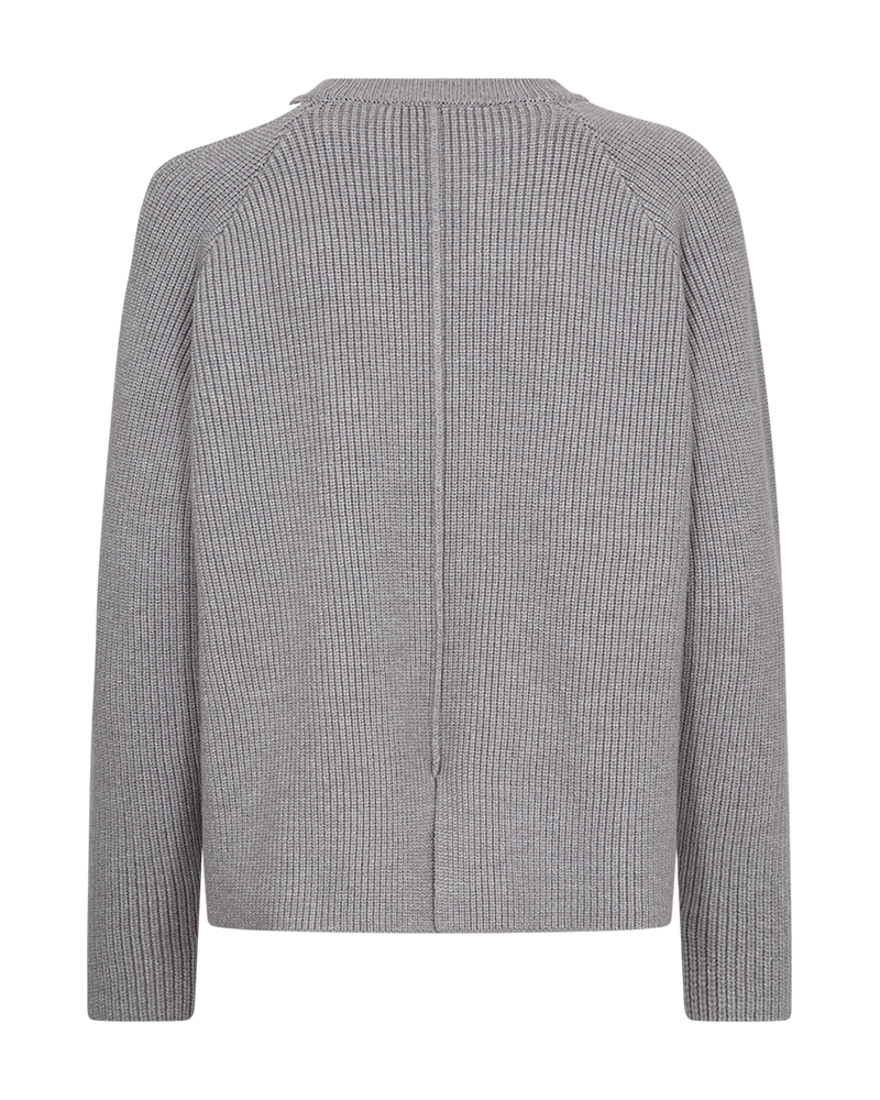CMCOLIN – GERIPPTER PULLOVER IN GRAU