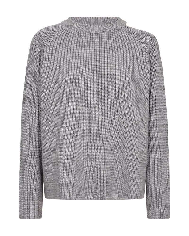 CMCOLIN – GERIPPTER PULLOVER IN GRAU