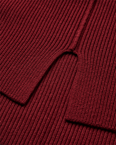 CMCOLIN - GERIPPTER PULLOVER IN ROT