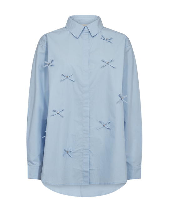 CMVATAN – HEMD MIT SCHLEIFEN IN BLAU