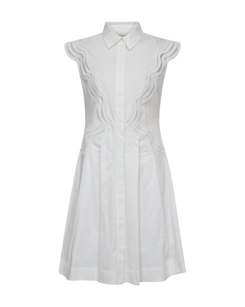 CMSHIRLEY – HEMDKLEID MIT CUT-AND-SEW-SPITZE IN WEISS
