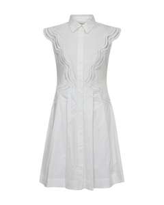 CMSHIRLEY – HEMDKLEID MIT CUT-AND-SEW-SPITZE IN WEISS