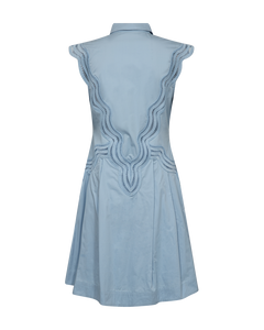 CMSHIRLEY – HEMDKLEID MIT CUT-AND-SEW-SPITZE IN BLAU