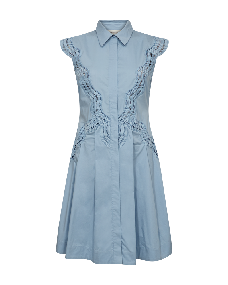 CMSHIRLEY – HEMDKLEID MIT CUT-AND-SEW-SPITZE IN BLAU