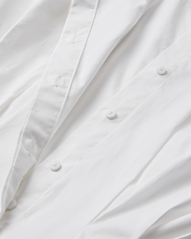 CMSHIRLEY – KURZES HEMDKLEID IN WEISS