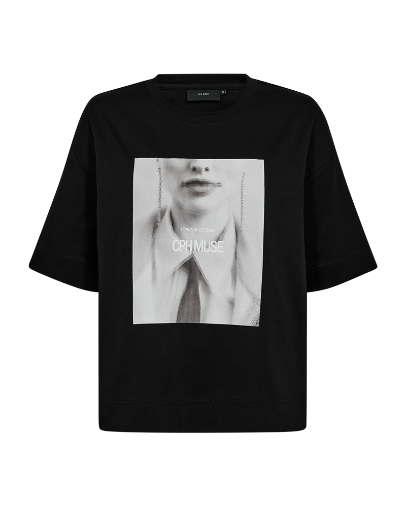 CMMUSE - T-SHIRT IN SCHWARZ