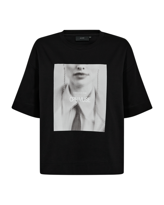 CMMUSE - T-SHIRT IN SCHWARZ