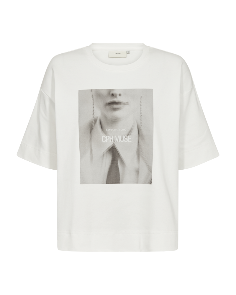 CMMUSE - T-SHIRT IN WOLLWEISS