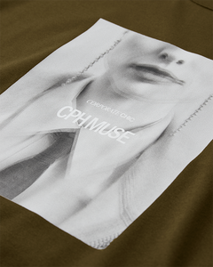 CMMUSE - T-SHIRT IN KHAKIGRÜN