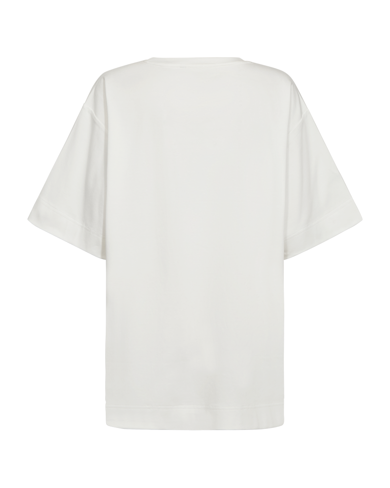 CMMUSE - T-SHIRT MIT PRINT IN WOLLWEISS