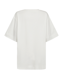 CMMUSE - T-SHIRT MIT PRINT IN WOLLWEISS