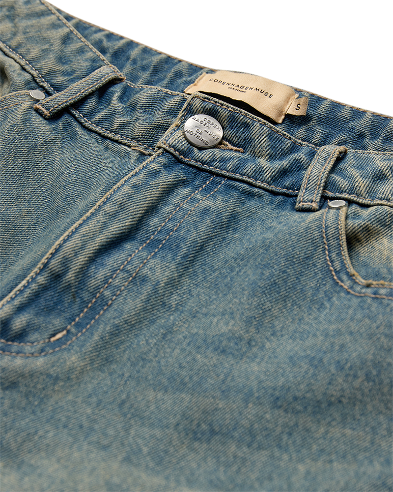 CMJEANNE – HOCH TAILLIERTE JEANS IN BLAU