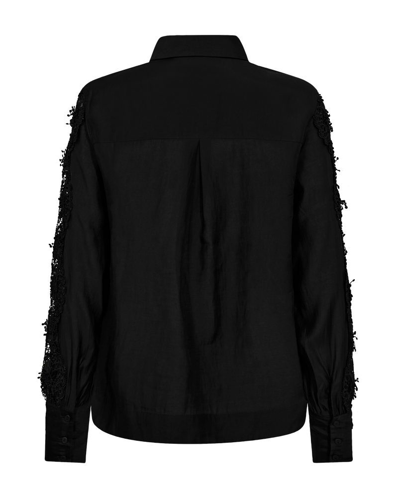 CMMOLLY – HEMD MIT SPITZE IN SCHWARZ