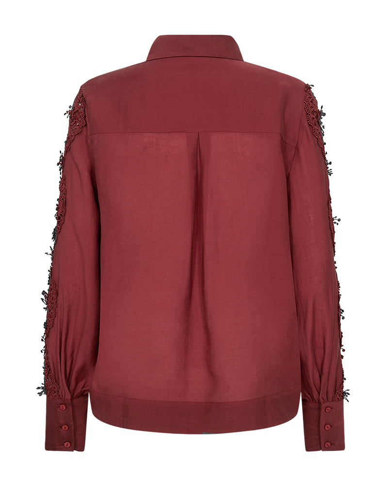 CMMOLLY – HEMD MIT SPITZE IN ROT