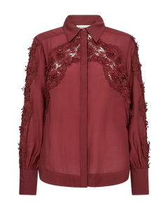CMMOLLY – HEMD MIT SPITZE IN ROT