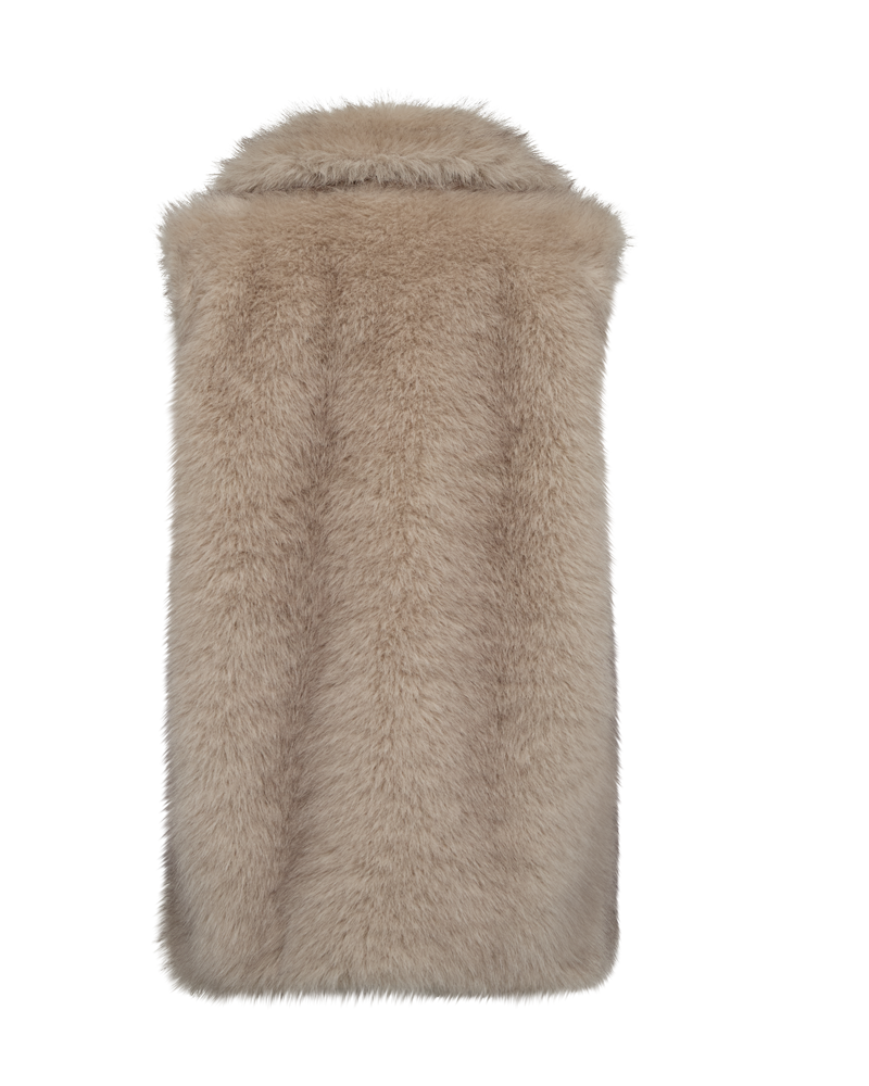 CMPLUSHY – WESTE AUS KUNSTFELL IN BEIGE