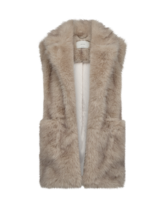 CMPLUSHY – WESTE AUS KUNSTFELL IN BEIGE