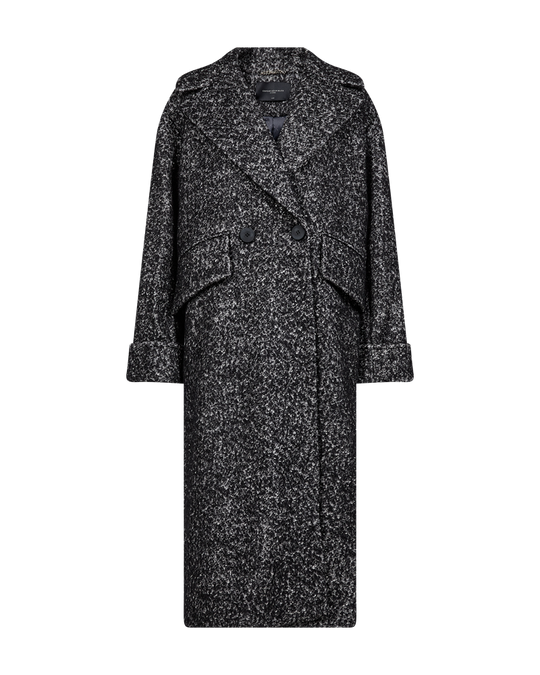 CMZAG - ZWEIREIHIGER MANTEL IN SCHWARZ