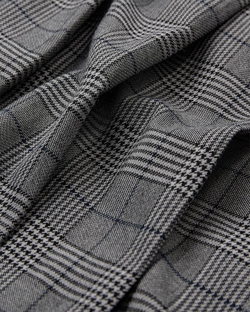 CMTAILOR – KARIERTER FALTENROCK IN SCHWARZ UND  BLAU