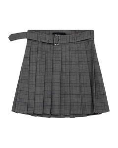 CMTAILOR – KARIERTER FALTENROCK IN SCHWARZ UND  BLAU