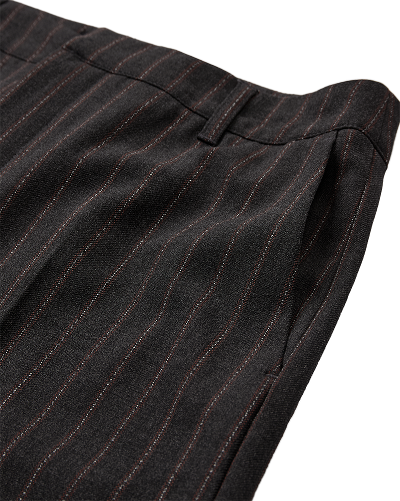 CMTAILOR – HOCH TAILLIERTE HOSE IN SCHWARZ UND  ROT