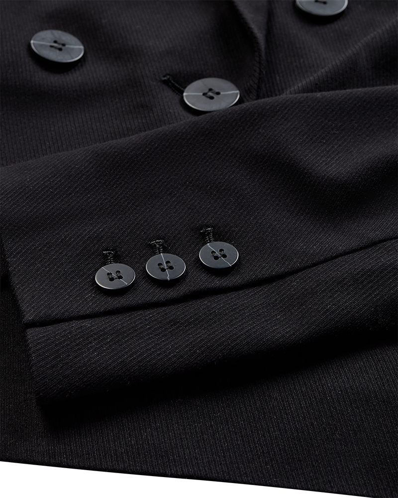 CMTAILOR – KURZER DOPPELREIHIGER BLAZER IN SCHWARZ