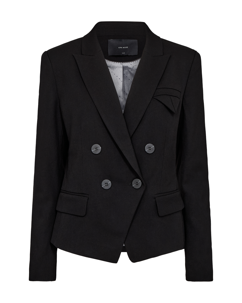 CMTAILOR – KURZER DOPPELREIHIGER BLAZER IN SCHWARZ