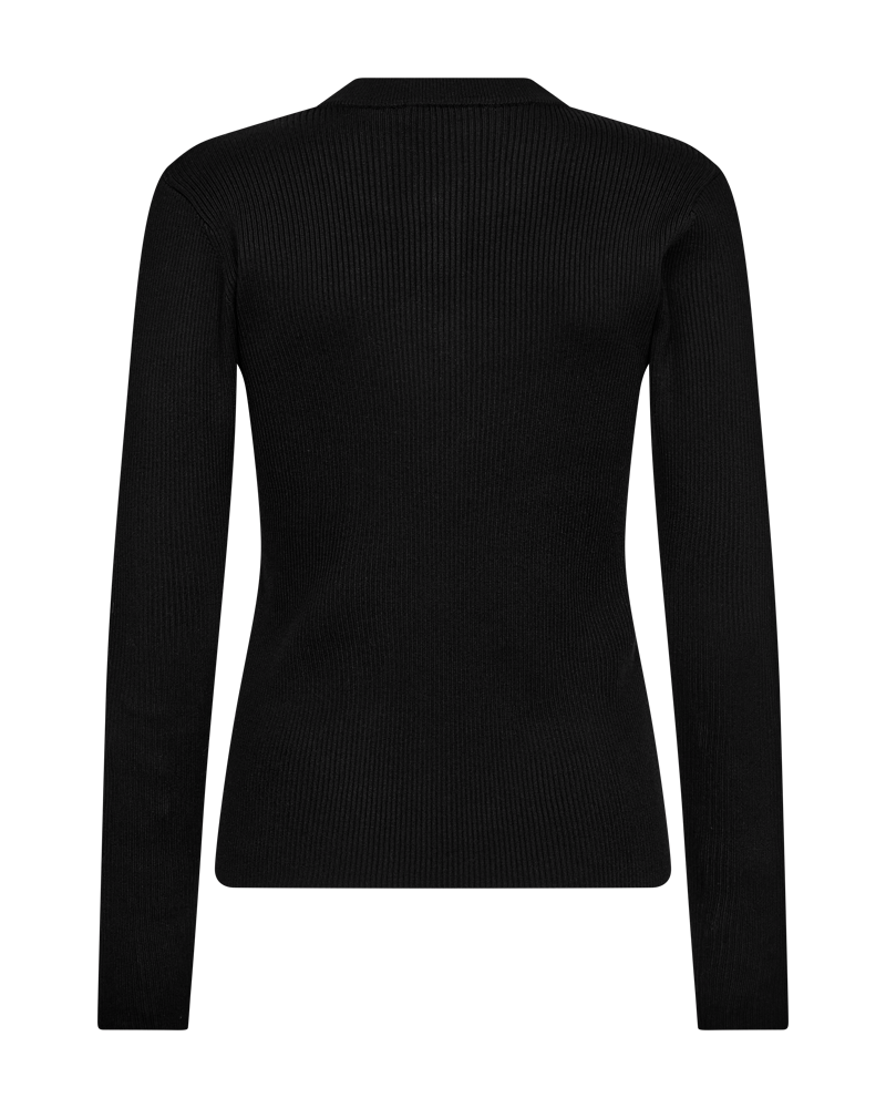CMVERA - PULLOVER WITH BUTTONS IN SCHWARZ