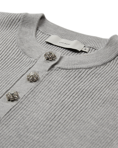 CMVERA – PULLOVER MIT KNÖPFEN IN GRAU