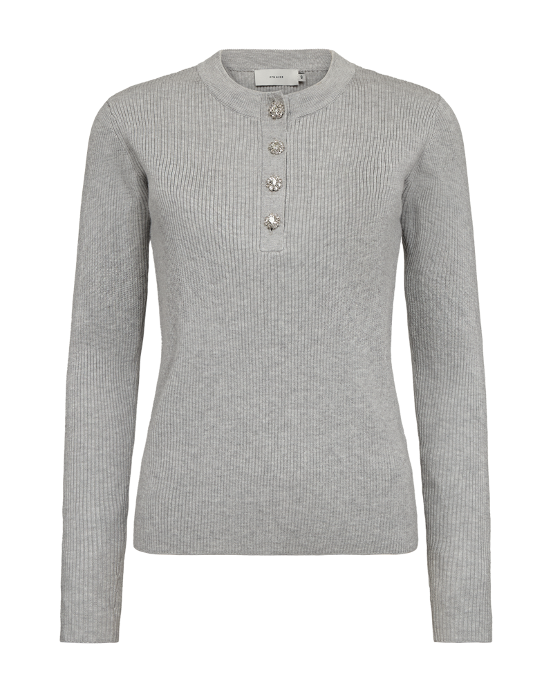CMVERA – PULLOVER MIT KNÖPFEN IN GRAU