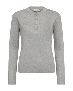 CMVERA – PULLOVER MIT KNÖPFEN IN GRAU