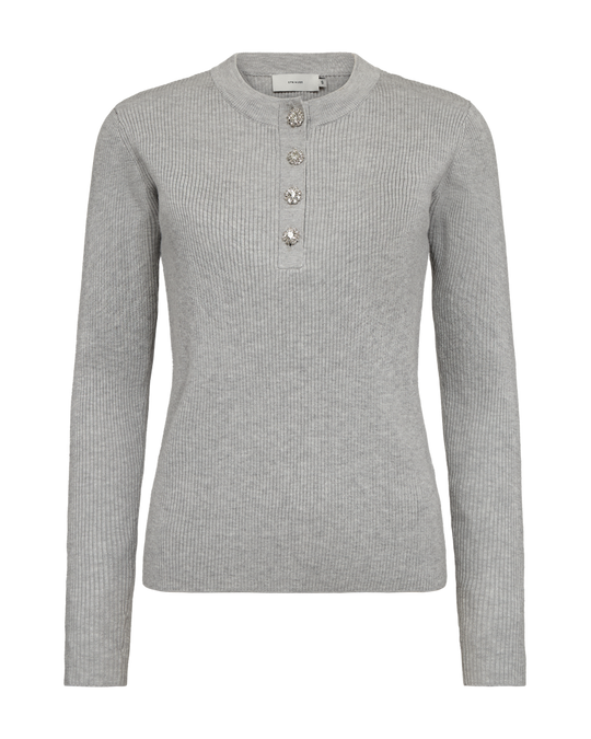 CMVERA – PULLOVER MIT KNÖPFEN IN GRAU