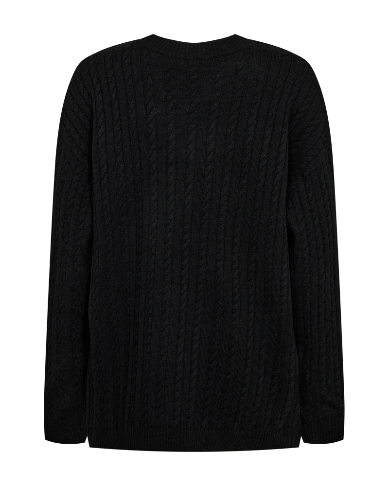 CMCASHMERE - PULLOVER MIT LOGO DETAIL IN SCHWARZ