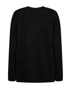 CMCASHMERE - PULLOVER MIT LOGO DETAIL IN SCHWARZ