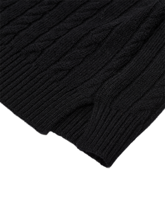 CMCASHMERE - PULLOVER MIT LOGO DETAIL IN SCHWARZ