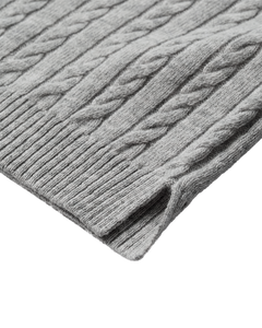 CMCASHMERE – PULLOVER MIT LOGODETAIL IN GRAU