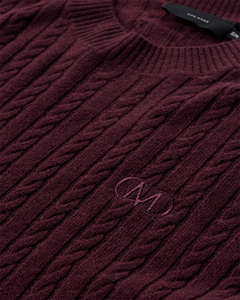 CMCASHA – PULLOVER MIT GESTICKTEM LOGO IN ROT