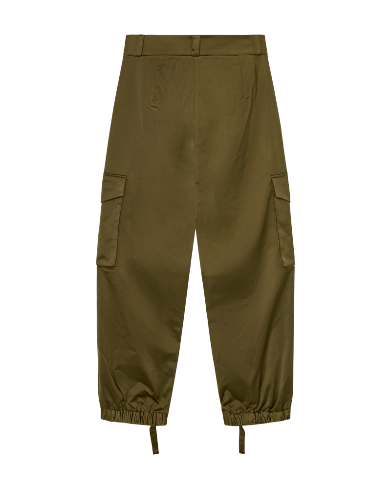 CMTINO – HOCH TAILLIERTE HOSE IN KHAKIGRÜN