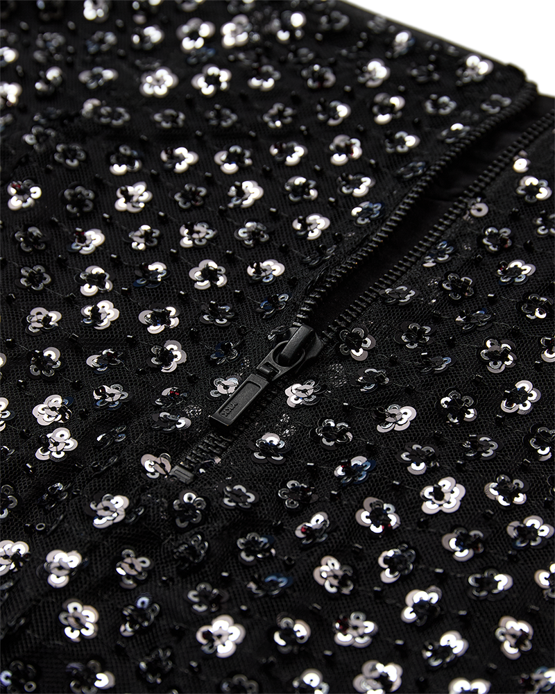 CMDECO – Langer Rock aus Mesh-Qualität IN SCHWARZ