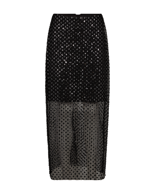CMDECO – Langer Rock aus Mesh-Qualität IN SCHWARZ