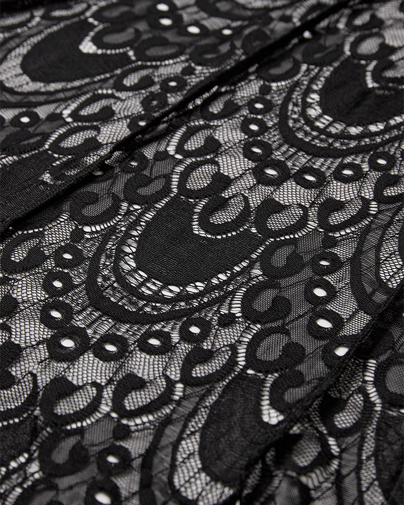 CMLACIE – KLEID MIT SPITZE IN SCHWARZ